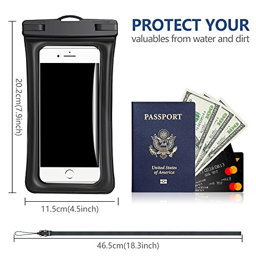 image for Universal Waterproof Case, Powerman Dry Bag TPU Floating Waterproof Ph