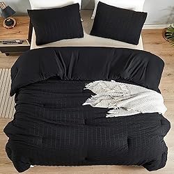 Andency Black Comforter Full Size (79x90 Inch), 3