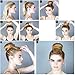QY 3PCS Hair Mesh Chignon Donut To Make Hair Bun Best Age Reducing Solution, Small Medium And Large Size, Light Beige Color