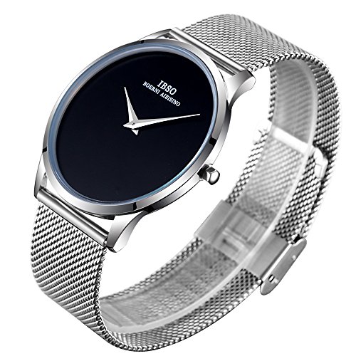 Ibso men 7mm ultra-thin quartz watches creative design simple fac…