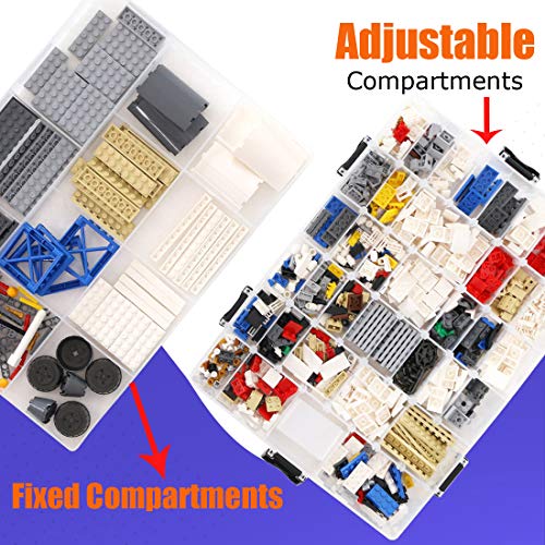 4 Layer Stackable Storage Container, 96 Adjustable Compartments