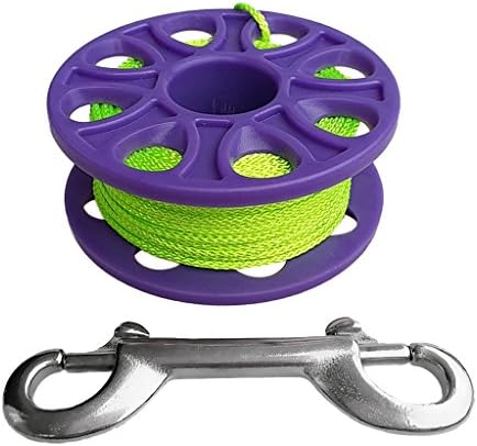 Fenteer 18メートル 指 スプール リール ステンレス ダイビング オリジナル ボルトスナップ スキューバ 全5色