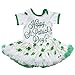 So Sydney Baby Toddler Girls Tutu Chiffon Ruffle Skirted Onesie Shamrock Romper