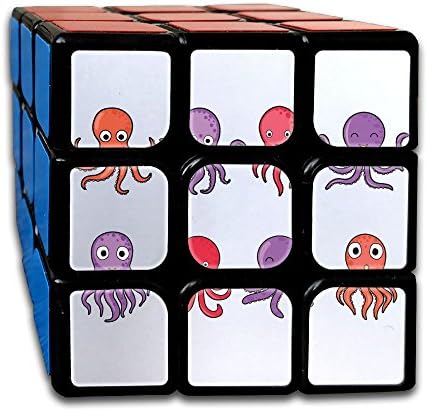 Cartoon Octopus Vector Speed Cube 3x3x3 Sticker Speed Cube Smooth Magic Cube Puzzle Toys