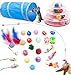 Fashion's Talk Kitten Toys Variety Pack for Cat 26 Pieces,4 Levels Tower of Tracks,Cat Tunnel,Feather Cat Teaser Toys,Sparkle Balls,Furry Rattle Ball,Catnip Mice,Furry Mouse,Plastic Balls with Bell