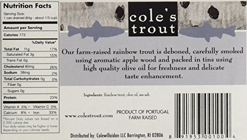 COLES TROUT SMOKED, 3.2 OZ, Pack of 3