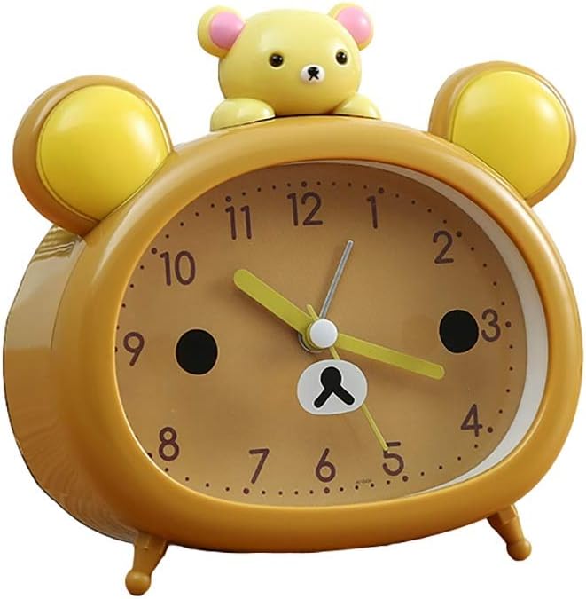 Fashion Analog Alarm Clock Cute Kids Alarm Clock Silent Nightstand