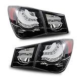 SPPC L.E.D Taillights Black 4 Pcs For Chevy Cruze - Passenger and Driver Side