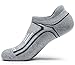 Tesla CLSL TM-MZS05-DGKZ_Large Men's 6-Pairs Atheltic No Show Socks Cushioned Comfort w Mesh MZS05