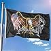 American US 3x5 Flags - Lightweight Polyester Patriotic Flag of USA Outdoors Wall Banner Flag