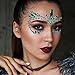 Face Jewelry Stickers, Kapmore 6 PCS Mermaid Face Jewelry Fashionable Removable Rhinestone Tattoo Face Gem Jewel Sticker for Valentine's Day Costume Party (Style 1)