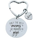 Gigi Keychain, Only the Best Moms Get Promoted to Gigi Stainless Steel Keychain, Gigi Gift, Grandma Jewelry, Grandma Gifts