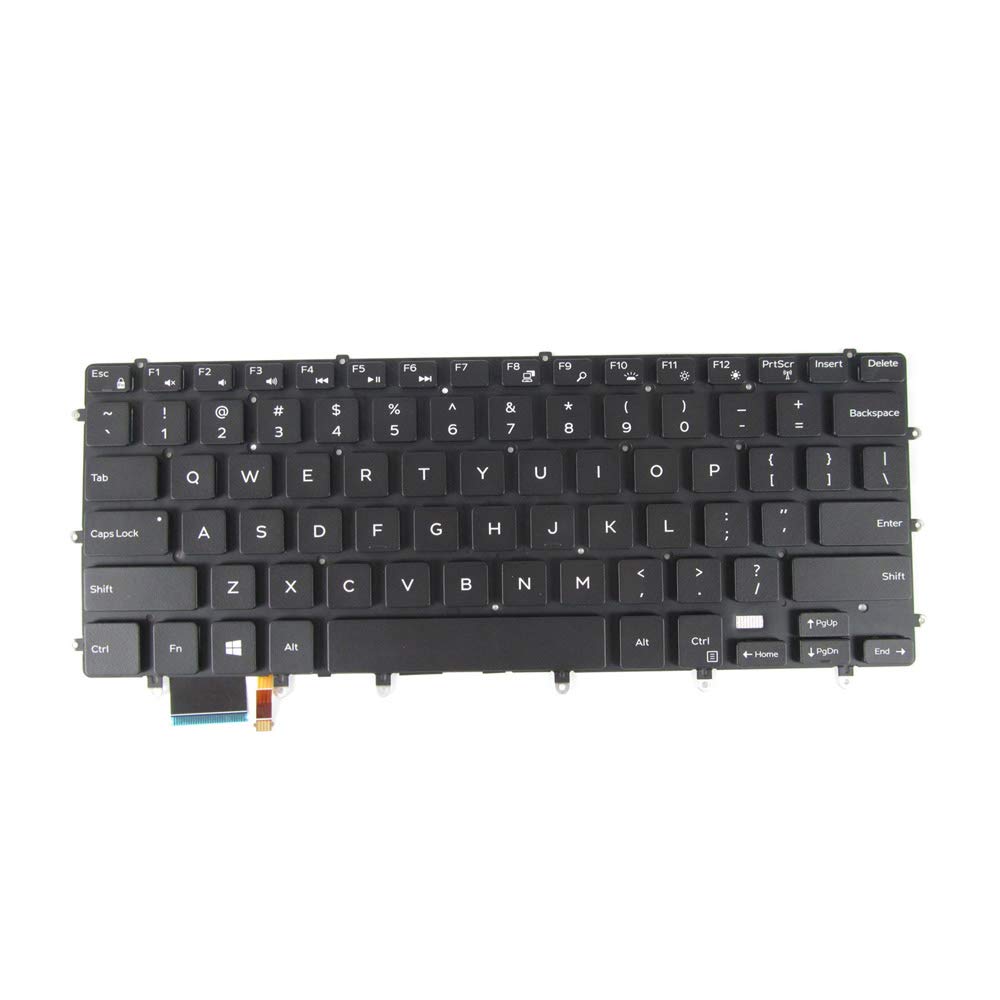 Abakoo New Keyboard Compatible with DELL P55F P56F 0GDT9F GDT9F NSK-LV0BW, XPS 15 9550 15BR N7547 N7548, 15 7558, 15 7568, Inspiron 15 7000 15-7558 15-7568 with Backlit, no Frame Black US