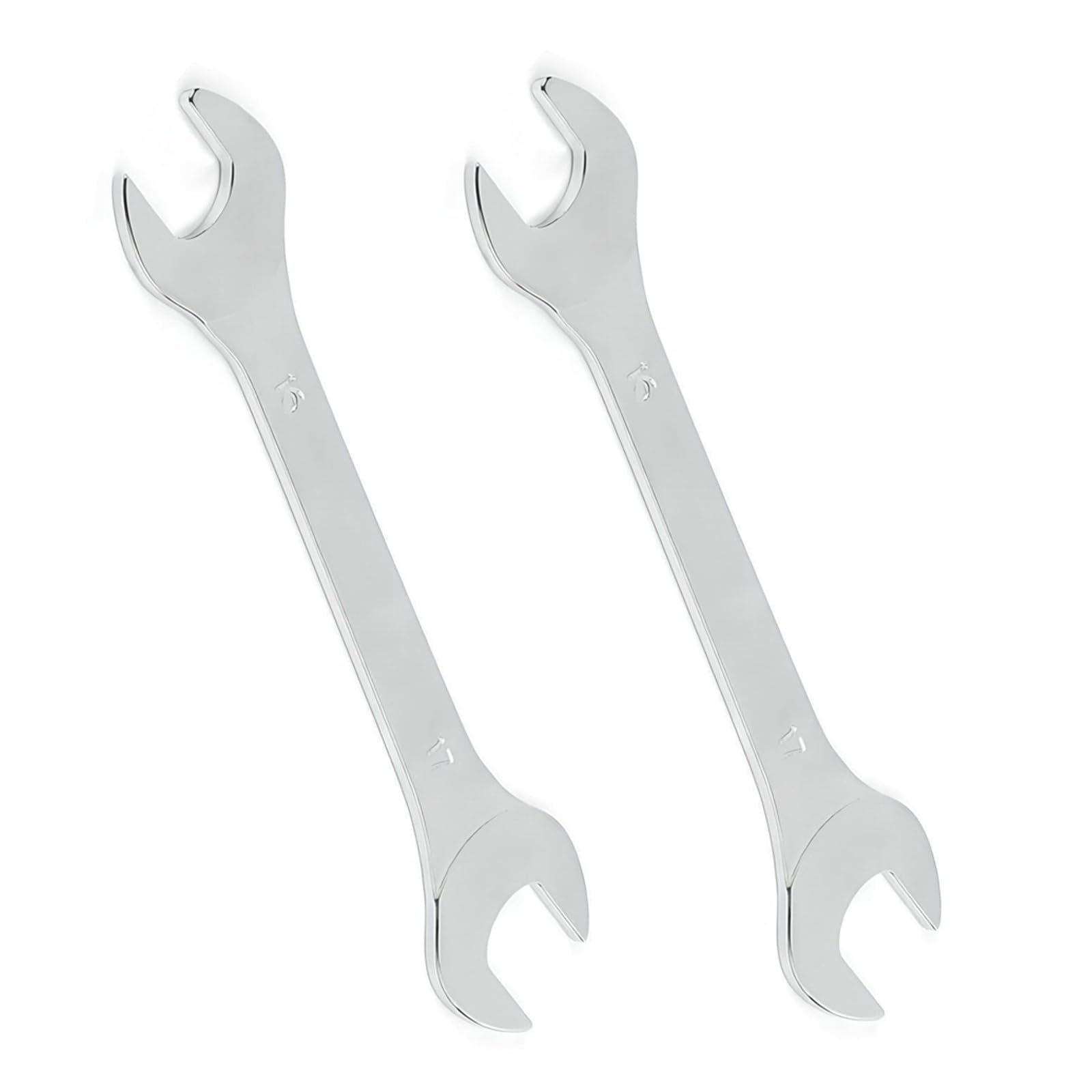 Vokenforu 2 Pcs Open End Spanner, 16mm x 17mm Super Thin Carbon Steel Double Open Ended Wrench, Metric Repairing Tool for Bicycle