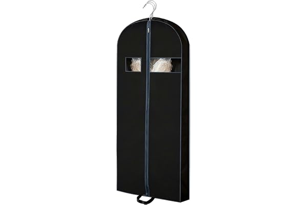 60 inch Dress Garment Bag for Suits, Dresses and Gowns – Long Garment Cover for Closet Storage and Travel Protection