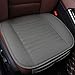 EDEALYN 2 PCS Universal Car Seat Covers PU Leather Bottom Seat Cover Car Interior Accessories Bottom Car Seat Protector Covers (Gray)