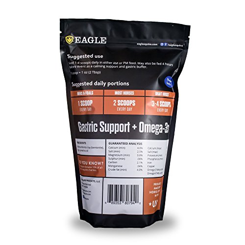 MagnaGard PLUS Gastric Support Supplement for Horses with Omega 3s, 4 lbs - Promotes Digestive Health, Provides Vital Minerals