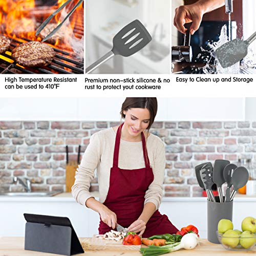 Silicone Cooking Utensil Set, coltd 15 Piece Silicone Utensil Set, Heat