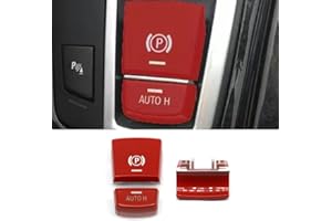 Goodithy Red Electronic Handbrake Parking Switch Hand Brake P Button Cover Auto H Button Replacement Compatible with BMW 5 7 X3 X4 X5 X6 F Series F01 F02 F10 F12 F15 F16 F25 F26