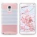 ULAK Note 4 Case, Galaxy Note 4 Case, Knox Armor Slim Dual Layer Protection Hard Back Cover Shock Absorbent TPU Bumper Case for Samsung Galaxy Note 4 (5.7 inch) Minimal Rose Gold Stripes