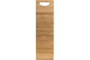 KARLAK Available Wood Washboard Washing board with Rectangle Handle Hand Pussion Hand Wash Board for Home Lndry Clothes Practical Durable Material Thickened Washboard