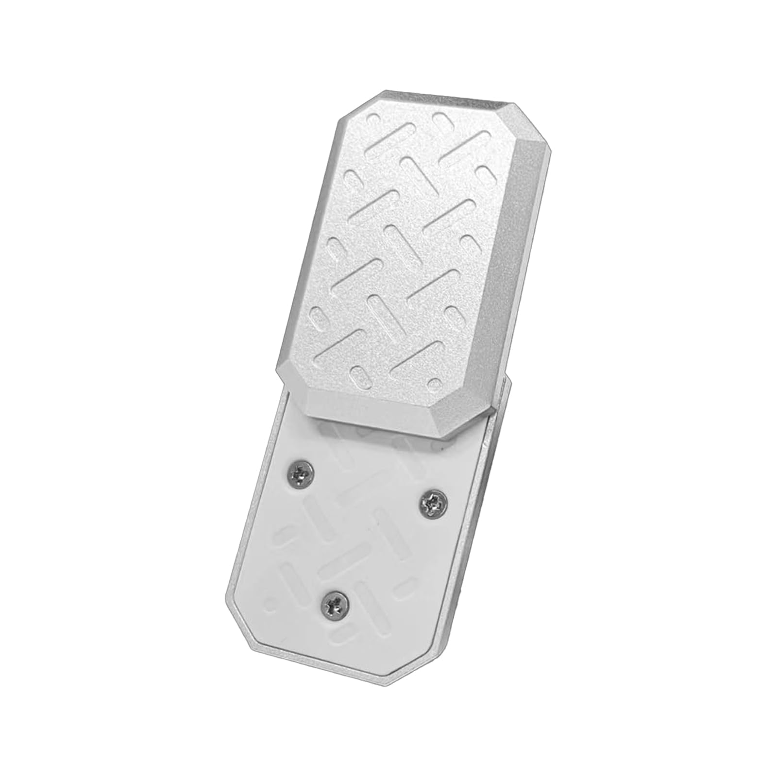 Bufccy Fidget Slider EDC Gadgets Toy Metal Magnetic Concave Pattern Design Haptic Fidget Toys for Adults Anxiety/ADHD/Stress Relief, Gift for Boyfriend, Husband and Father (Silver)