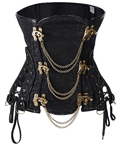 Miss moly steampunk heavy duty waist cincher underbust bustier co…
