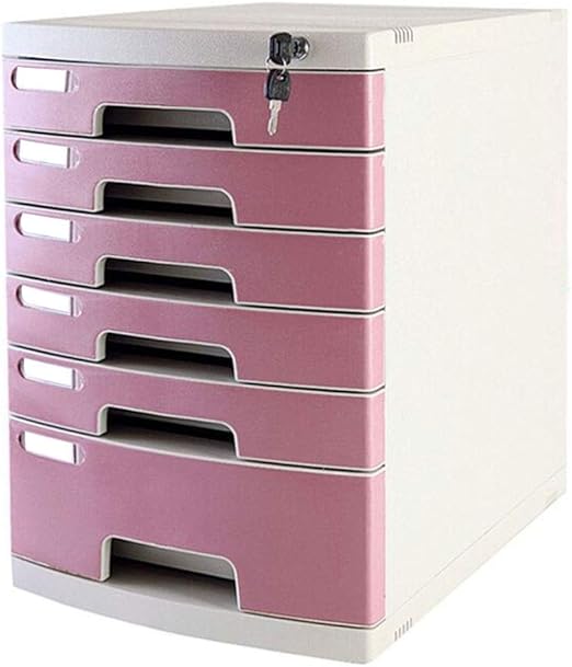Honglianriven Lockable Filing Cabinet 6 Drawer Desktop Data
