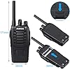 Nineaccy Walkie Talkies Rechargeable Walkie Talkie Long Range 2 way radio Set Walky Talky with Earpieces Handheld Transceiver with LED Light for Adults- (2 Pcs)