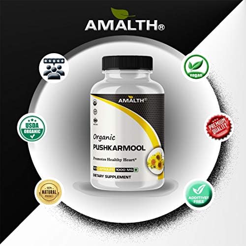 AMALTH Organic Pushkarmool Inula Racemosa Root Powder 90 Capsules 1000mg Pure Herbs