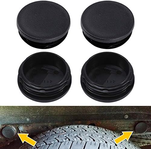 Frame Tube Hole Plugs Rear Wheel Well Hole Caps Sammanlight Rubber Cover for Chevy Silverado 1500 GMC Sierra 1500 1999-2018, 4pcs