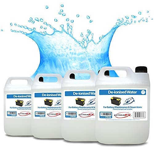 Deionised Water 20 Litres - Top up water - De Mineralised water, Deionised water, ionised water- Suitable for battery topup, steam irons, Car Radiators, fountains, deironized water water for ironing