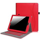 Fintie iPad 2/3/4 Case [Corner Protection] - [Multi-Angle Viewing] Folio Smart Stand Cover with Pocket, Auto Sleep / Wake for Apple iPad 2, iPad 3 & iPad 4th Gen with Retina Display, Red