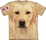Mountain Yellow Lab Portrait Adult Size T-shirt