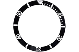 4Colors Watch Wristwatch Aluminum Material Loop Bezel Insert Ring Replacement Part (Black)