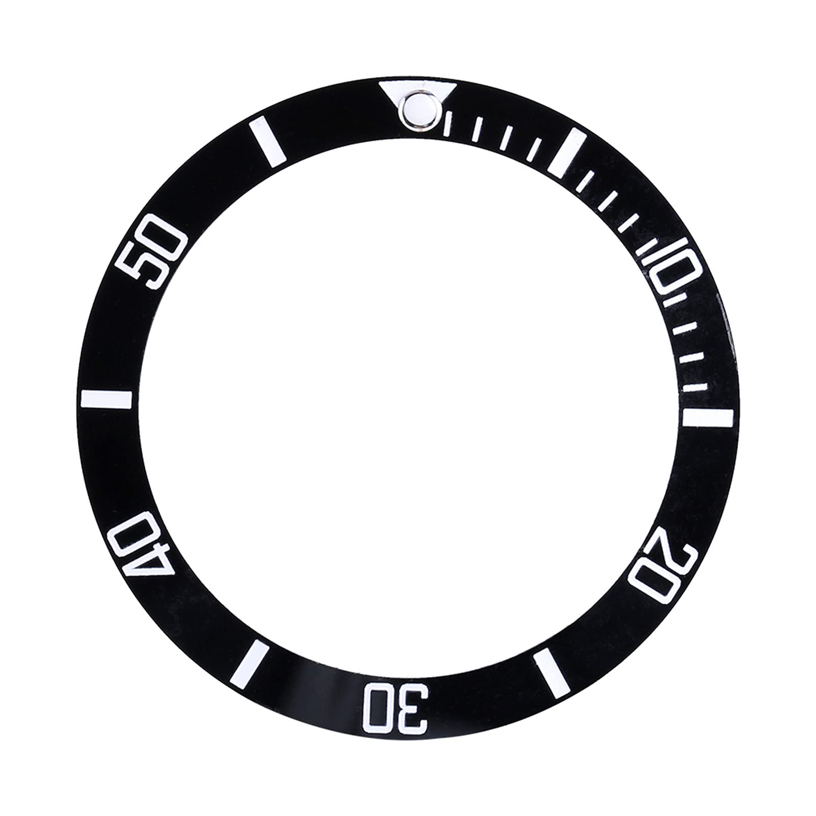 Watch Replacement Parts, Wristwatch Plastic Material Loop Bezel Insert Ring(Black)