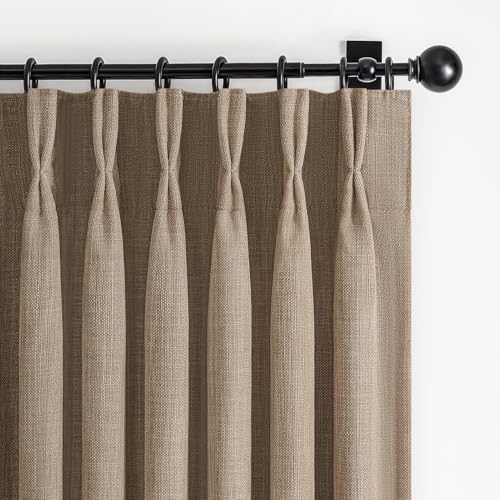 Blackout Rust Brown Pinch Pleat Curtains