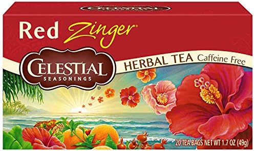 Celestial Seasonings Tea Caffeine Free Herbal Tea Red Zinger 20 Ea ( Pack Of 12)