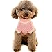Joytale Small Dog Sweater, Dog Clothes for Small Dogs Girls Boys, Soft Warm Turtleneck Dress, Winter Pet Cable Knitwear, Dog Pullover Sweaters for Small Medium Dogs, Pink