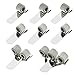 BASEEING Stainless Pen Holder Clip for Notebook and Clipboard with Spring Fits Almost All Pen Size, Use in Home Office Kitchen Car and Pocket 8 Pack (Silver)