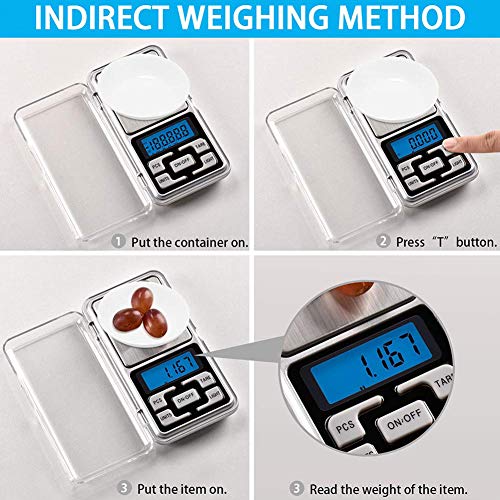 millet16zjh Electronic Scale,500g/0.01g Mini Precise LCD Digital Jewelry Electronic Scale Weighing Balance