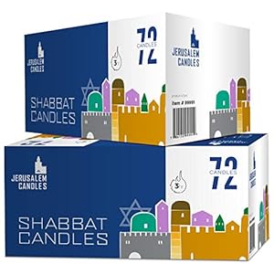 Shabbat Candles – Traditional Shabbos Candles – 3 Hour – 2-Pack x 72 Candles, (144 Candles)