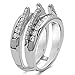 TwoBirch 1.01 Ct. Combination Cathedral and Classic Ring Guard in Sterling Silver with Cubic Zirconia