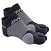 OS1st Bunion Relief Socks (One Pair) with split-toe design and bunion pad to relieve toe friction and bunion/Hallax Valgus pain (Black, Large)