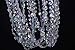 FlavorThings 4 Tiers Large Wedding Chandelier,Faux Crystal Iridescent Beaded Swag Chandelier, 24