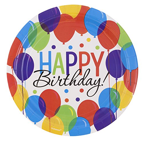 JAM Paper Birthday Party Paper Plates - Large - 9