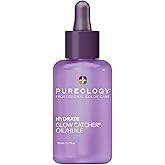 Pureology Hydrate Glow Catcher Oil For Dry Hair, Heat Protectant, Frizz Control, Adds Shine, Paraben-Free, Sulfate-Free and I