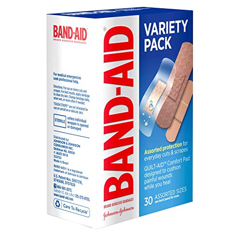 BandAid Brand Adhesive Bandage Family Variety Pack, Clear, Tough, and