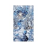 Timeless Treasures Scenic Snow Fall 24in Panel Winter Fabric