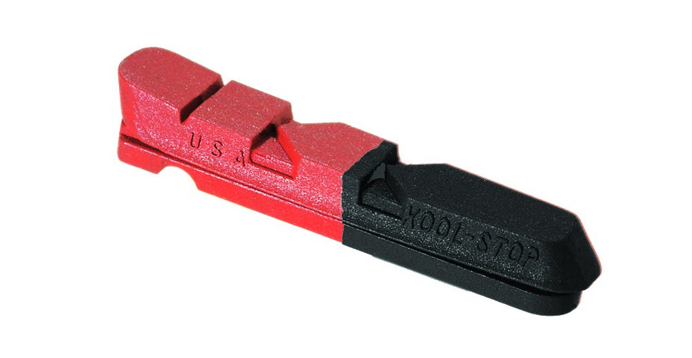 Kool Stop D. Ace Bicycle Brake Pads, Unisex adult, Black red